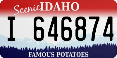 ID license plate I646874