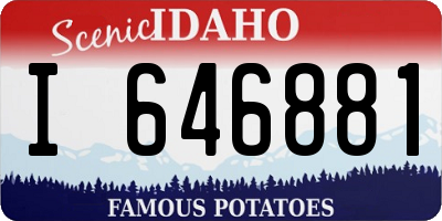 ID license plate I646881