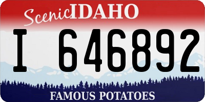 ID license plate I646892