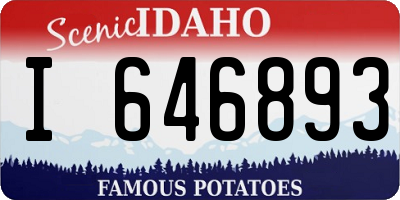 ID license plate I646893