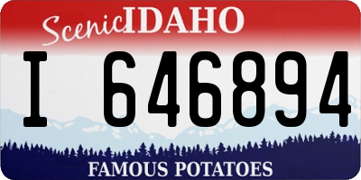 ID license plate I646894