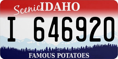 ID license plate I646920
