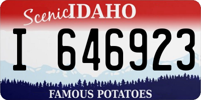 ID license plate I646923