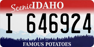 ID license plate I646924