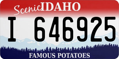 ID license plate I646925