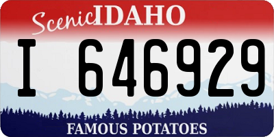 ID license plate I646929