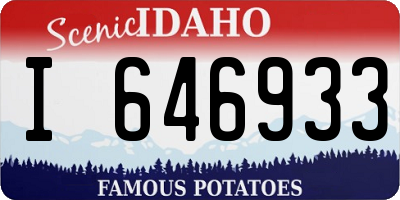 ID license plate I646933