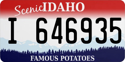 ID license plate I646935