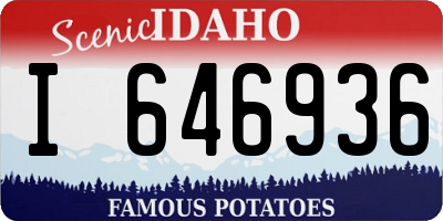 ID license plate I646936