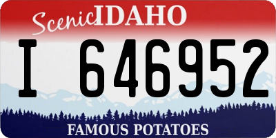 ID license plate I646952