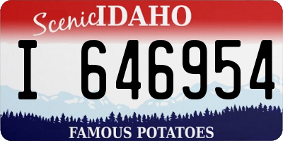 ID license plate I646954