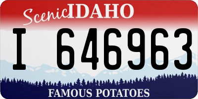 ID license plate I646963