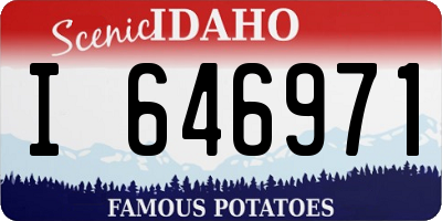 ID license plate I646971