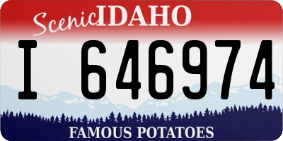 ID license plate I646974