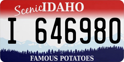 ID license plate I646980