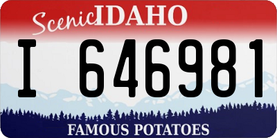 ID license plate I646981