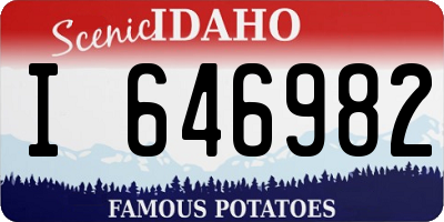 ID license plate I646982
