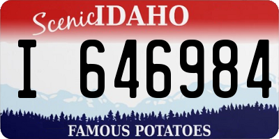 ID license plate I646984