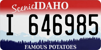 ID license plate I646985