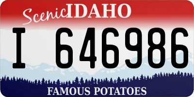 ID license plate I646986