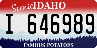 ID license plate I646989