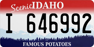 ID license plate I646992