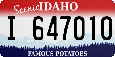 ID license plate I647010