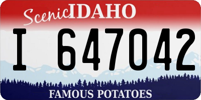 ID license plate I647042
