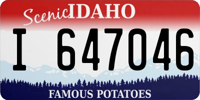 ID license plate I647046