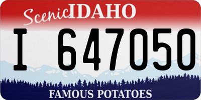 ID license plate I647050