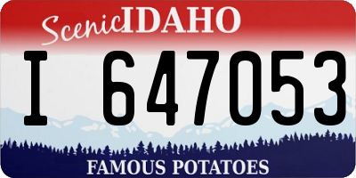 ID license plate I647053