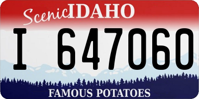 ID license plate I647060