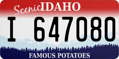 ID license plate I647080
