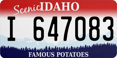 ID license plate I647083