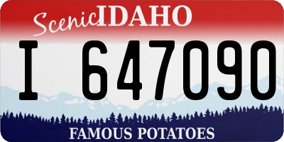 ID license plate I647090
