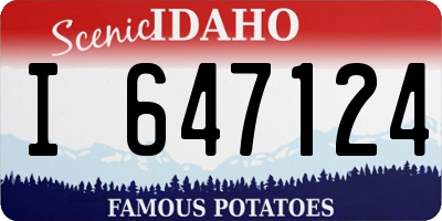 ID license plate I647124
