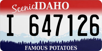 ID license plate I647126