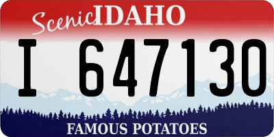 ID license plate I647130