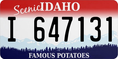 ID license plate I647131