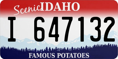 ID license plate I647132