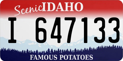 ID license plate I647133