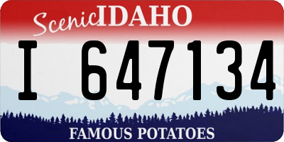 ID license plate I647134