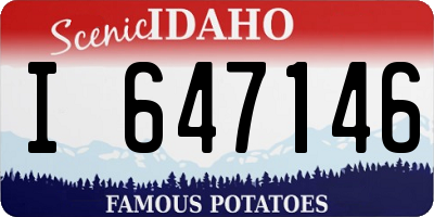 ID license plate I647146