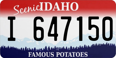 ID license plate I647150