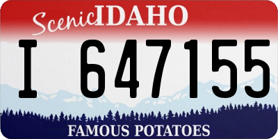 ID license plate I647155