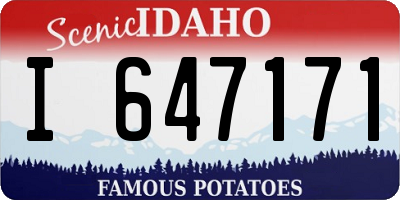 ID license plate I647171