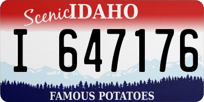 ID license plate I647176