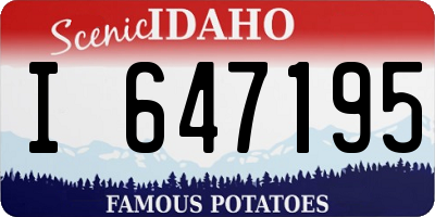 ID license plate I647195
