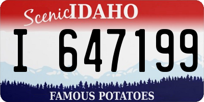ID license plate I647199
