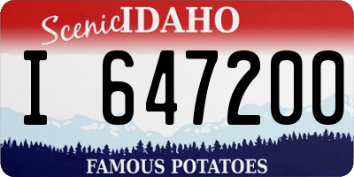 ID license plate I647200